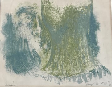 A Mid Century Abstract Portrait of Narcissus, Signed