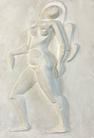 An Abstract Modernist Nude Plaster Relief