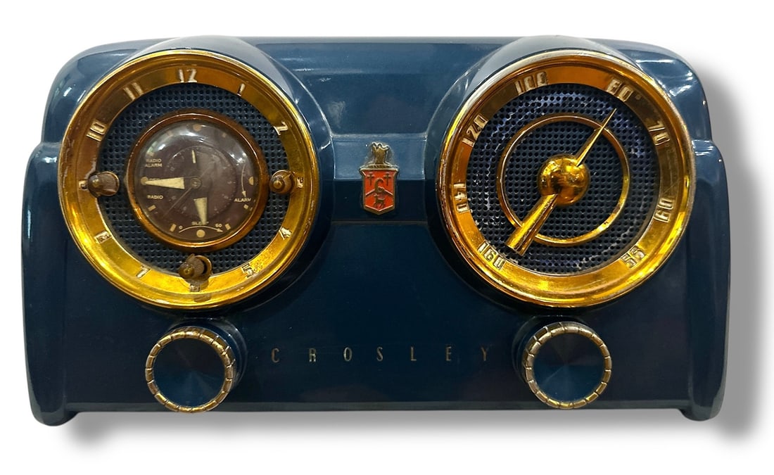 Antique CROSLEY Art Deco Radio: 8" H x 13" W x 7" D