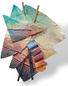 Post Modern Mixed Media Wall Sculpture