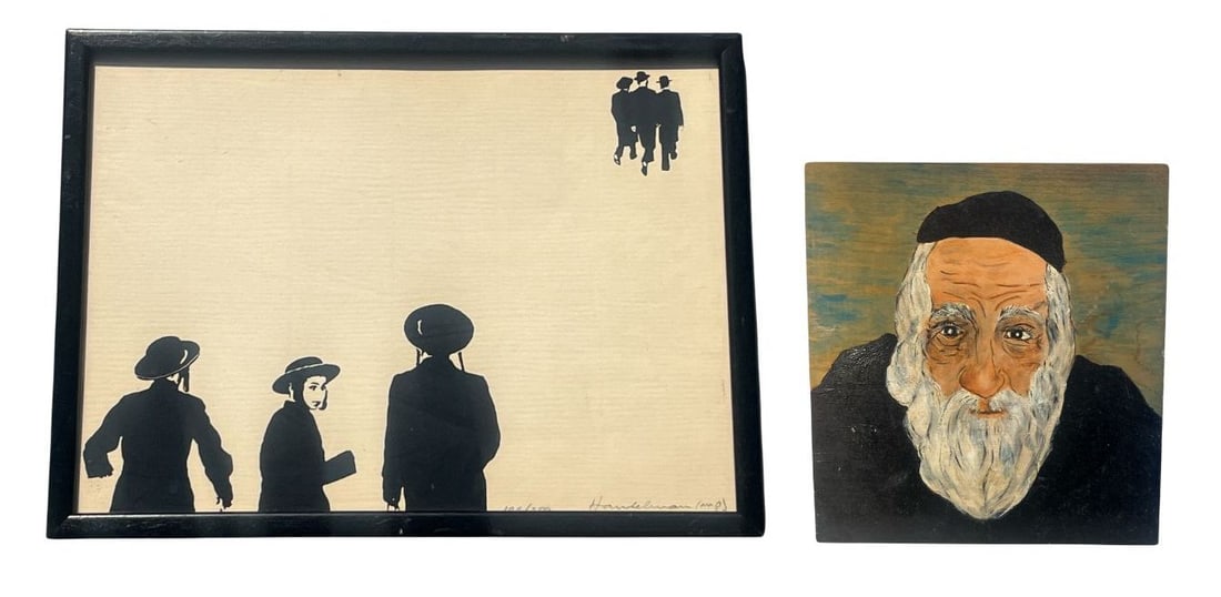 A STANLEY HANDELMAN Signed & Numbered Screen Print and Rabbi Portrait (1 of 7)