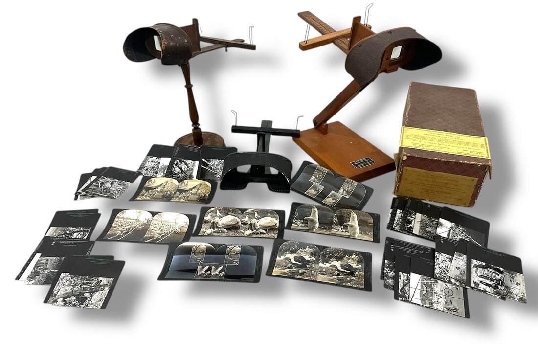 Antique Stereoscope Collection 3 Viewers and Photo Cards (1 of 8)