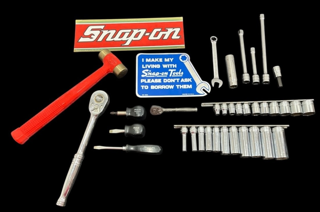 Assortment of SNAP-ON Tools and Advertisement Decals (1 of 6)