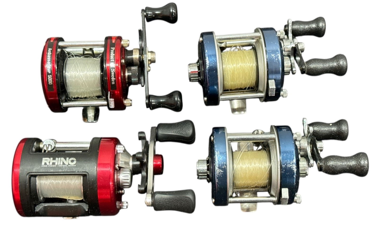 ABU GARCIA, DAIWA, RHINO Baitcast Fishing Reels 4Pcs. (1 of 3)