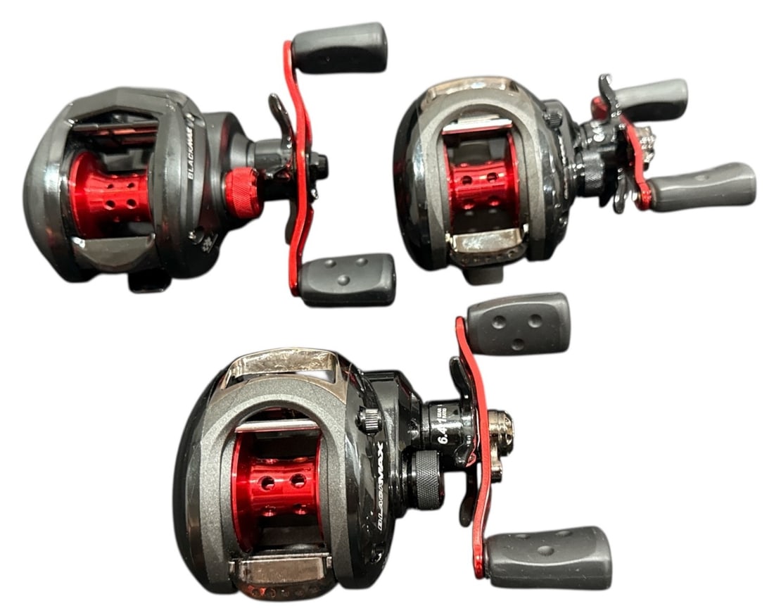 ABU GARCIA Baitcast Fishing Reels 3 Pc. (1 of 2)