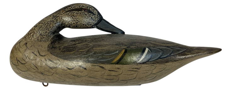HENRY PERDEW Sleeper Pintail Hen Duck Decoy: Measures 7" H x 5.5" W x 15" D.
