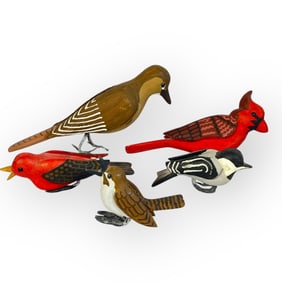 An Assorted of Painted Wood Bird Decoys
