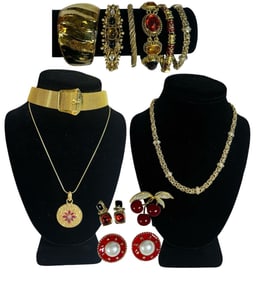 A Collection of Designer Costume Jewelry, Some Sterling Silver CHANEL, JOAN RIVERS