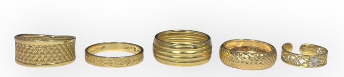 A Collection of 14k & 10k Gold Rings