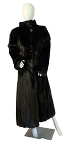 A Vintage BLACKGLAMA Black Mink Fur Coat