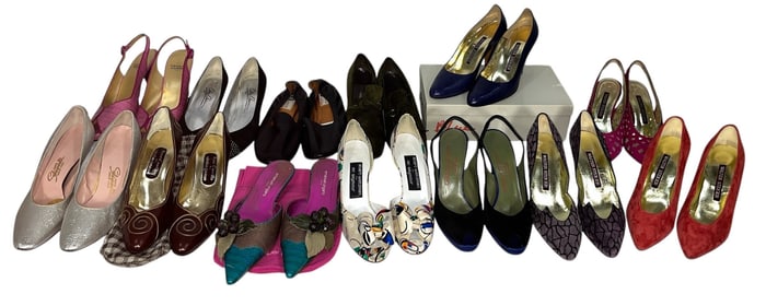 Collection Vintage WALTER STEIGER, CHARLES JOURDAN, STUART WEITZMAN, VALENTINO GARAVANI Heels
