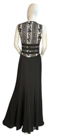 A CAROLINA HERRERA Beaded Back Evening Gown