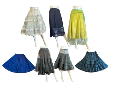 A Collection of Vintage Crinoline Half Slips and Petticoats