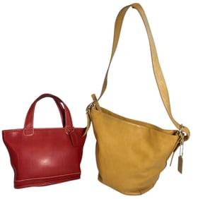 Two Vintage COACH Leather Handbags/Purses
