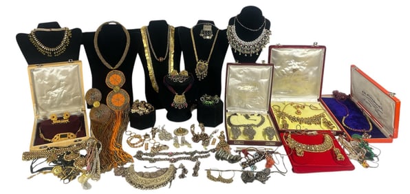 A Large Collection of Traditional Indian Jewelry