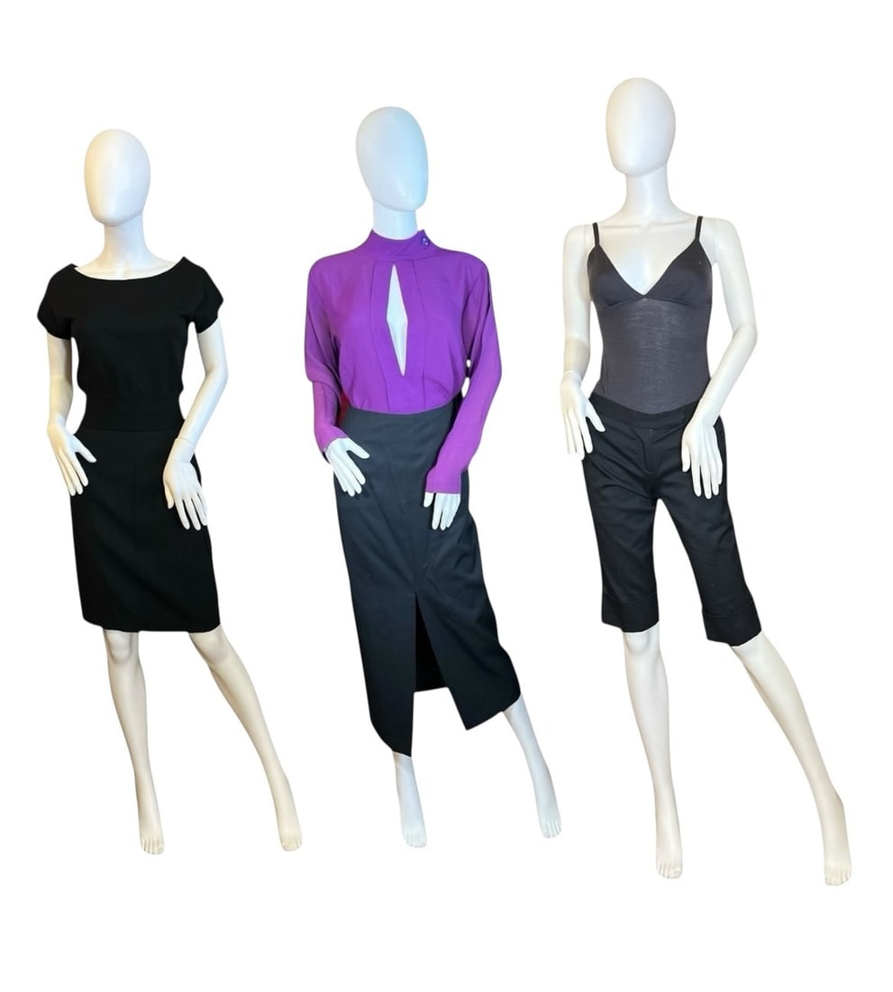 An Assortment of Vintage Designer Clothing, FERRAGAMO, YVES SAINT LAURENT (1 of 5)