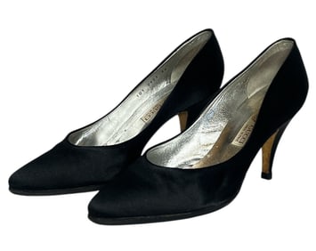 Vintage GUCCI Silk Pointed Toe Heels