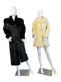 Two Vintage Womens Fur Coats