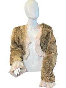 Vintage WILSON LEATHER Rabbit Fur Cropped Jacket
