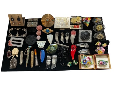 Collection of Czech and English Jewelry & Desk Articles