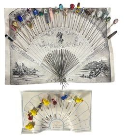 Original Collection of Art Glass Hat Pins