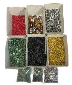 A Large Collection of Vintage Czech Glass Figural Beads