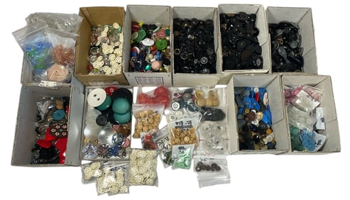 Large Assortment of Vintage Buttons