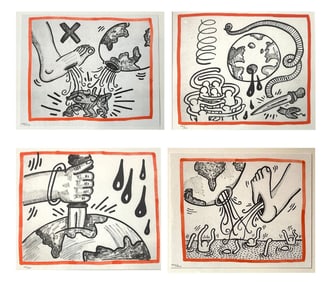 KEITH HARING, Four Works, "Against All Odds"
