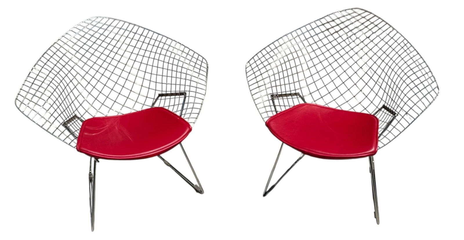 HARRY BERTOIA for KNOLL Diamond Chairs, Pair (1 of 4)