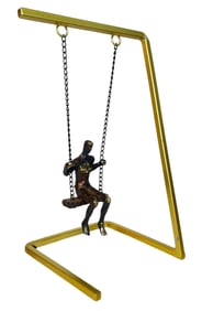 Mid Century Brutalist Swingset Sculpture