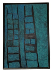 AMY KRAEMER 1995 Abstract Ladder Oil on Canvas