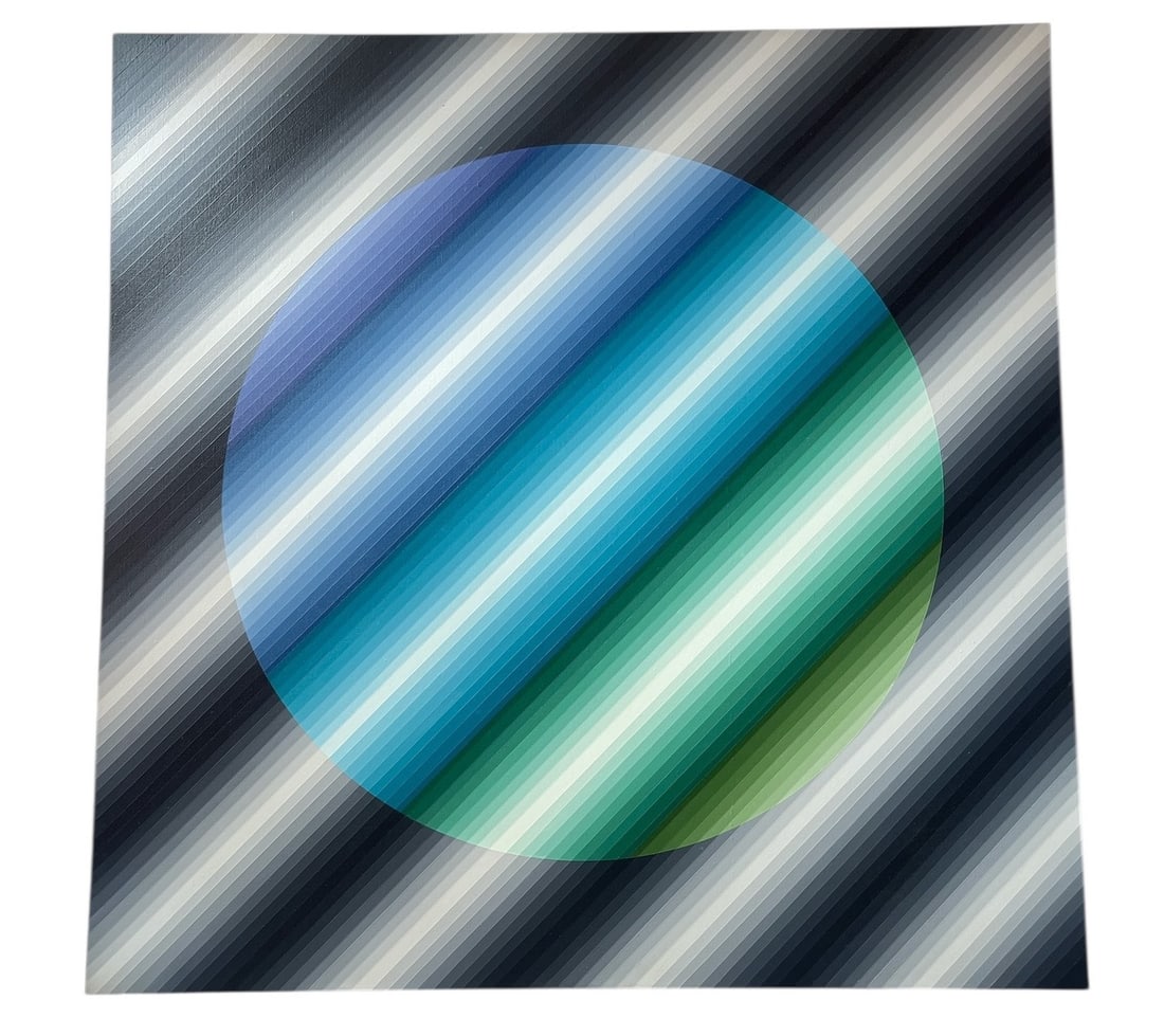 A CHRISTIAN GROSSMAN Abstract Oil on Canvas: 48.5" H x 48.25" W x 2.75" D.