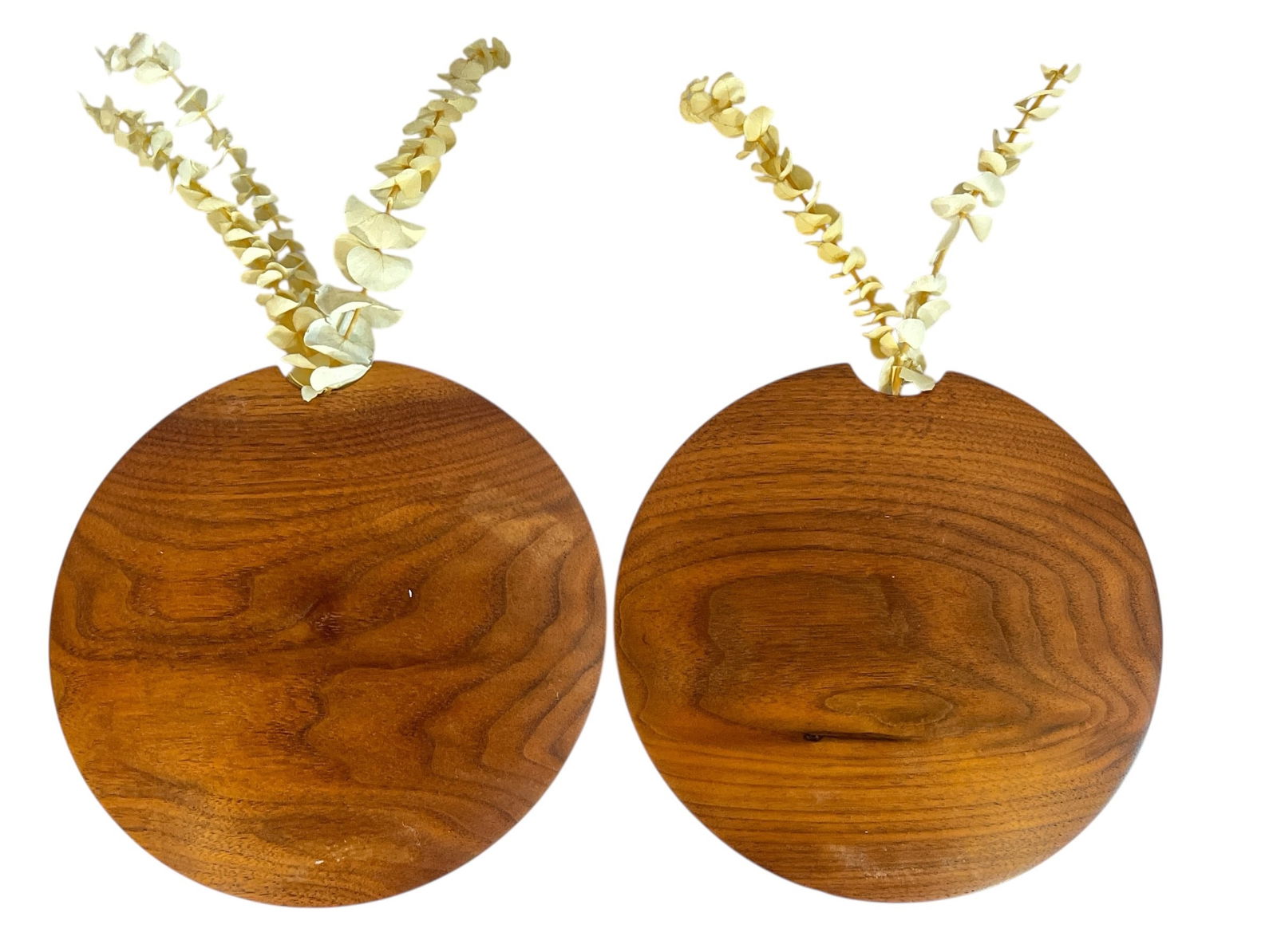 A Pair of Mid Century Teak Wall Bud Vases (1 of 4)