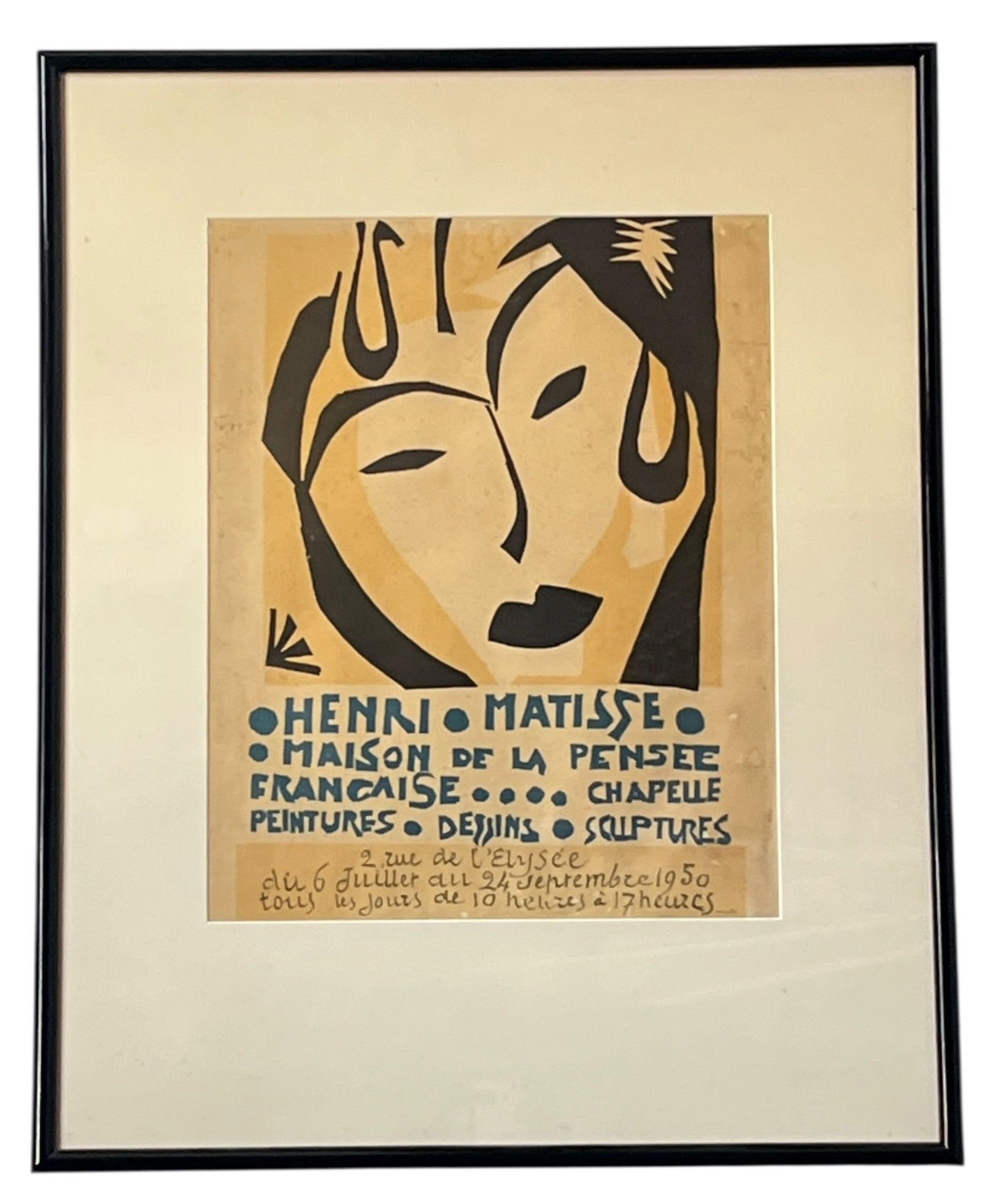 A Vintage HENRI MATISSE "Maison de la Pensee Francaise" Exhibition Print (1 of 9)