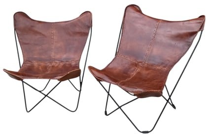 JORGE HARDOY "Butterfly" Chairs, Pair