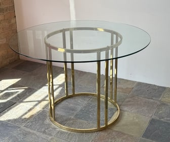 Mid Century Brass Dining Table