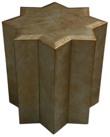 HENREDON Leather Star Side Table