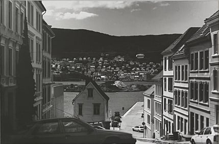 Vintage Photographic Print of Bergen, Norway
