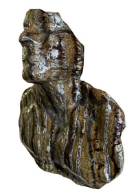Brutalist Ceramic Nude Man Wall Plaque