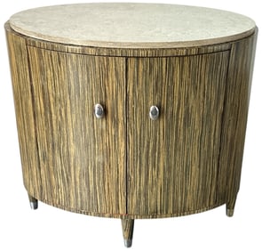 Modern Zebrawood Veneer Cabinet