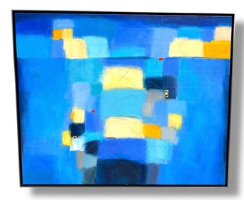 CAROLYN COLE Abstract Mixed Media on Canvas, Wall Size