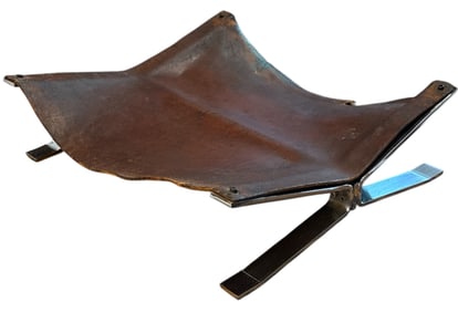 ALESSANDRO ALBRIZZI Leather & Chrome Log Holder