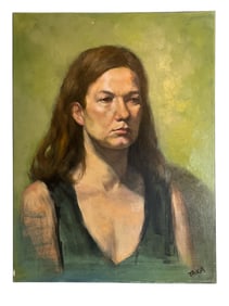 A TAKAKO YONEYAMA Portrait of a Brunette Woman