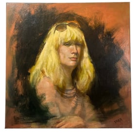 A TAKAKO YONEYAMA Portrait of a Blonde Woman