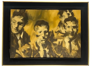 ROBERT APPEL "Novilleros" Mid Century Oil on Canvas