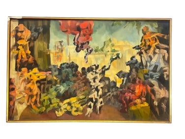 ROBERT APPEL "The Malleable Phenomenon" Mid Century Oil on Canvas