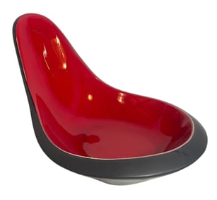 A Modernist Red Ceramic Catchall