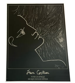 A JEAN COCTEAU "Graphic Poetry" Lithograph Poster