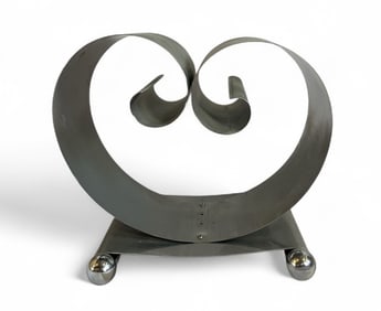 A FRED FARR For REVERE Chrome Art Deco Magazine Rack
