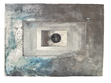 "Circle Being A Line" Abstract Mixed Media, 1992